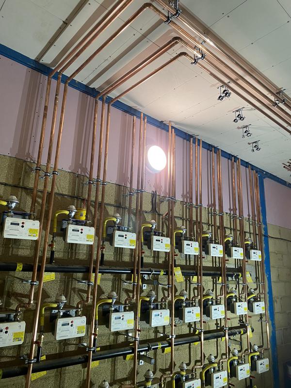 Multi-Unit Gas Meter Bank